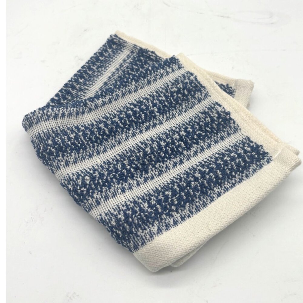 Mainstream Home Textured Washcloth, Navy/Cream